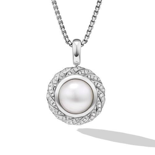 David Yurman Pearl Classics Cable Halo Amulet in Sterling Silver with Diamonds 0